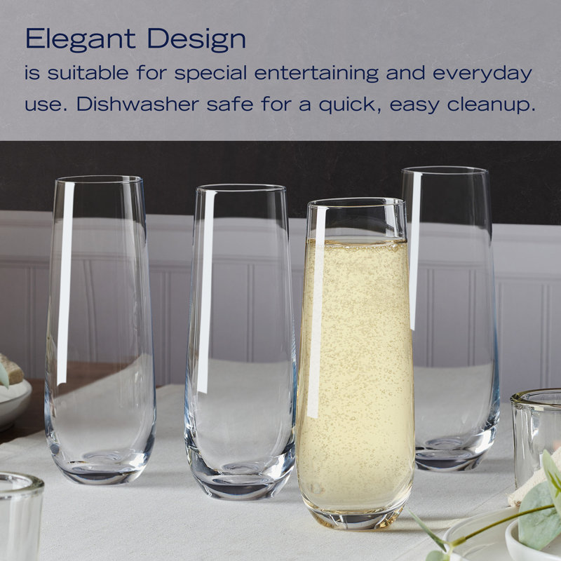 Mikasa Lana 9.5 oz. Stemless Champagne Flutes