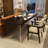 Black Rectangular Solid Wood desk-109518514