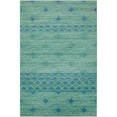 Ancell Chenille Washable Geometric Rug