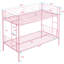 Lit superposé simple au-dessus de métal rose - Produit moderne permettant d'économiser de l'espace dans la chambre à coucher, construction solide pour la durabilité, espace de couchage stable et silencieux, avec escalier sécuritaire et silencieux, facile à assembler-420457038