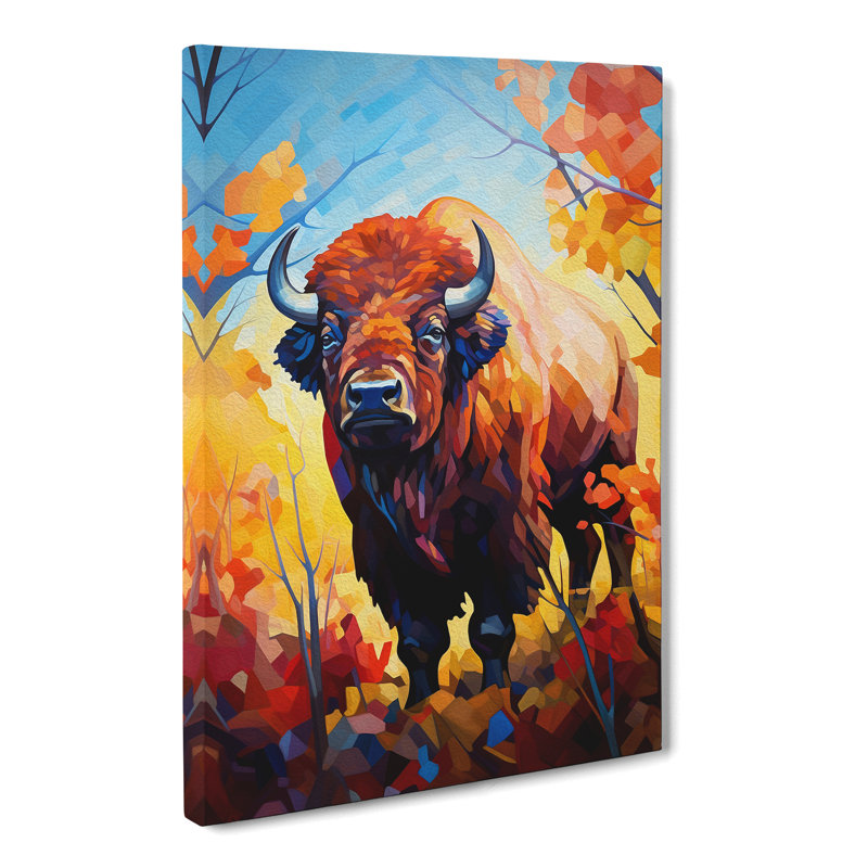 Buffalo Cubism - Wrapped Canvas, 76cm H x 50cm W x 3cm D