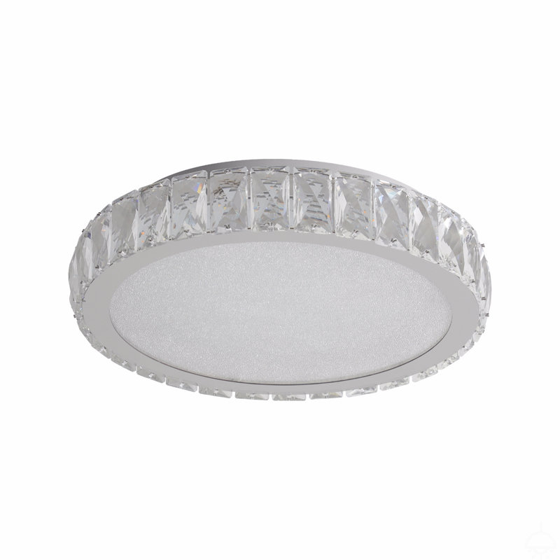 Plafonnier à DEL en cristal, plafonnier encastré de 13,8 po, luminaire moderne à intensité variable de 38 W, économie d'énergie, parfait
