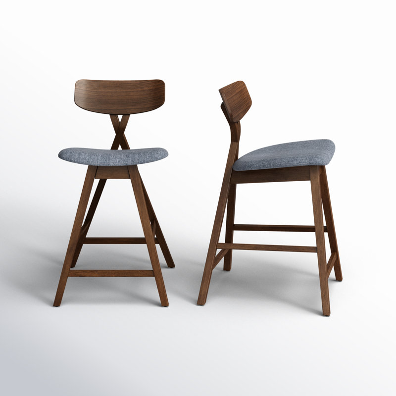 Catalina Upholstered Counter Stool with Solid Wood Frame
