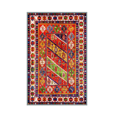 Tapis tissé élégant, 31,5 po x 47,2 po | 100% polyester, hauteur des poils: 0,04 po, hauteur totale: 0,31 po | Antibactérien, feutre en PVC antidérapant | Lavable à la machine, parfait pour le salon et la chambre à coucher