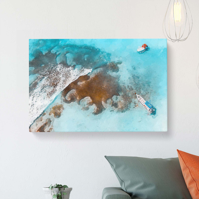 Boats in the Dominican Republic - Wrapped Canvas, 50cm H x 76cm W x 3cm D