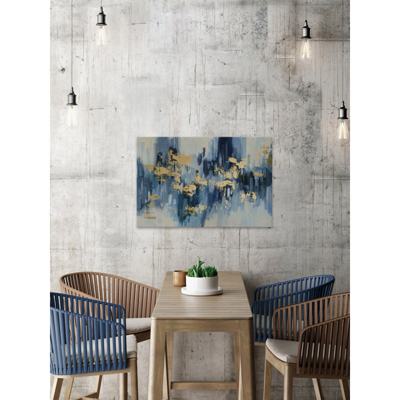 « glacage d’or », reproduction de peinture à l’acrylique sur toile tendue, H 20 po x l 30 po x p 1,5 po