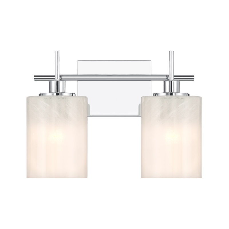 Omperkash 2-Light Bathroom Vanity Light in Chrome, Chrome