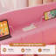 Lit de jour d'angle une place pour enfant, lit plateforme rembourré avec 6 tiroirs de rangement, 3 niches ouvertes, barrière de sécurité, lumières DEL RVB et station de recharge, rose-1825009974