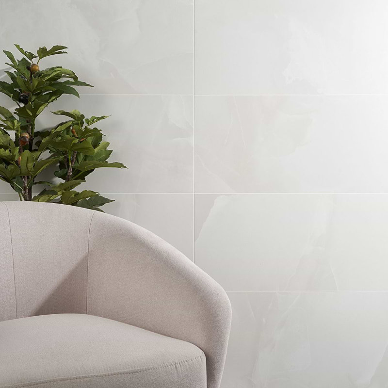 Dreamstone 12X24 Matte Porcelain Tile, Aztec Onyx Bianco Matte