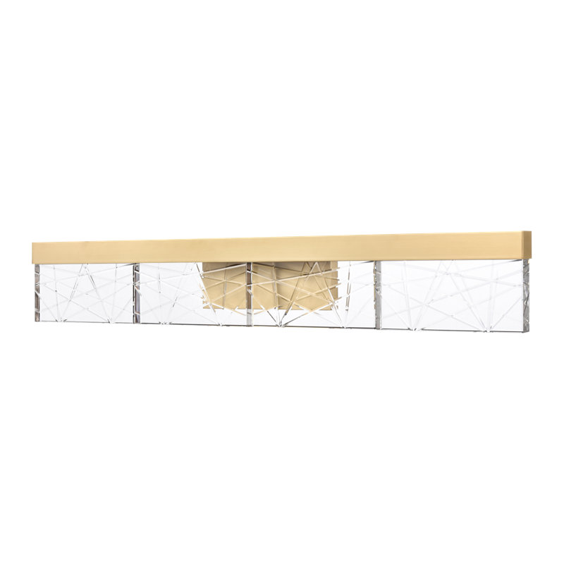 Lucus Dimmable LED Vanity Light, Aged Brass