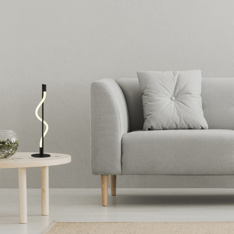 Loughlin 141cm Black LED Column Floor Lamp