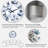 Blue Eustomia Flowers on White - Patterned Wall Clock-944849748