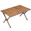 Table pliable en aluminium pour le camping, pique-nique - capacité de 120 lb, brun, aluminium rectangulaire imperméable, facile à assembler à l'extérieur