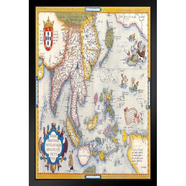 Trinx Portuguese South East Asia 16th Century Antique Vintage Style Map ...