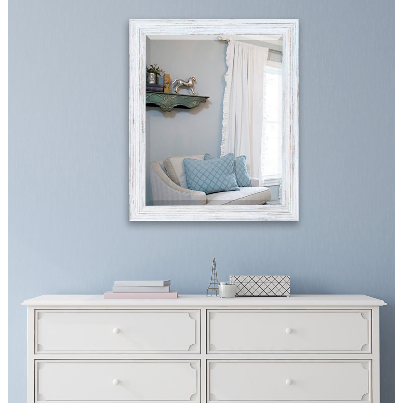 Miroir de salle de bain Kerber, H 31 po x l 27 po, Blanc