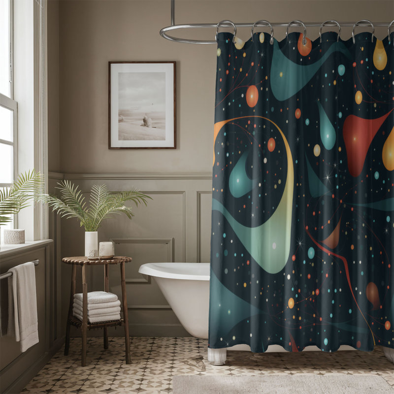 Eclectic Forms - Premium Shower Curtain, 74" H x 71" W
