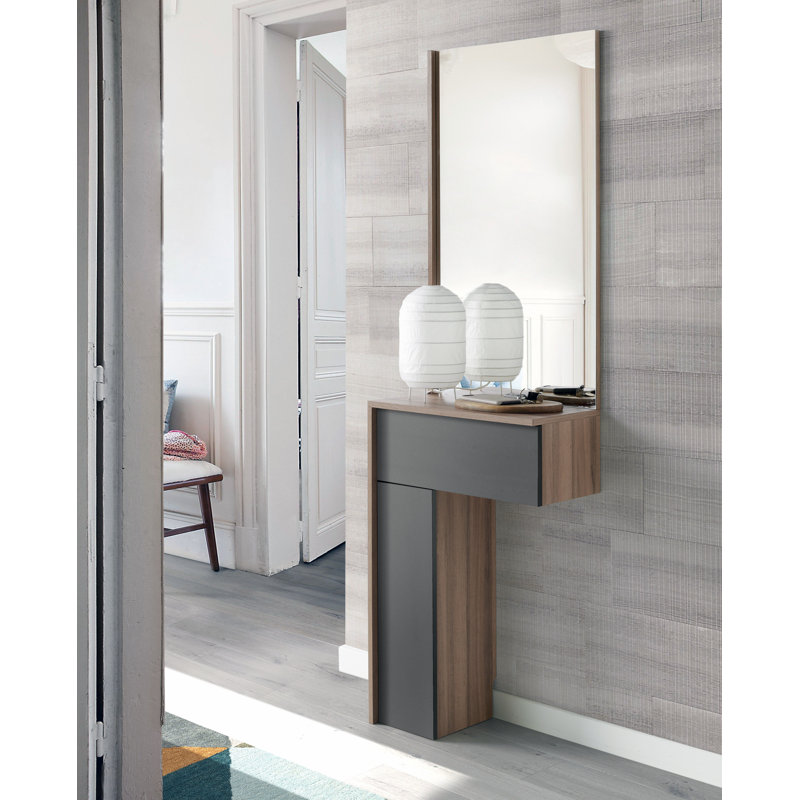 Adelman 55cm Console Table, Walnut/Black