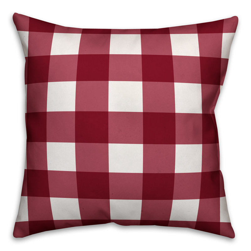 Housse de coussin carré et insert, Rouge / jaune, Minnesota
