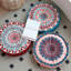 Round Bohemian Tatami Seat Cushion-552961636