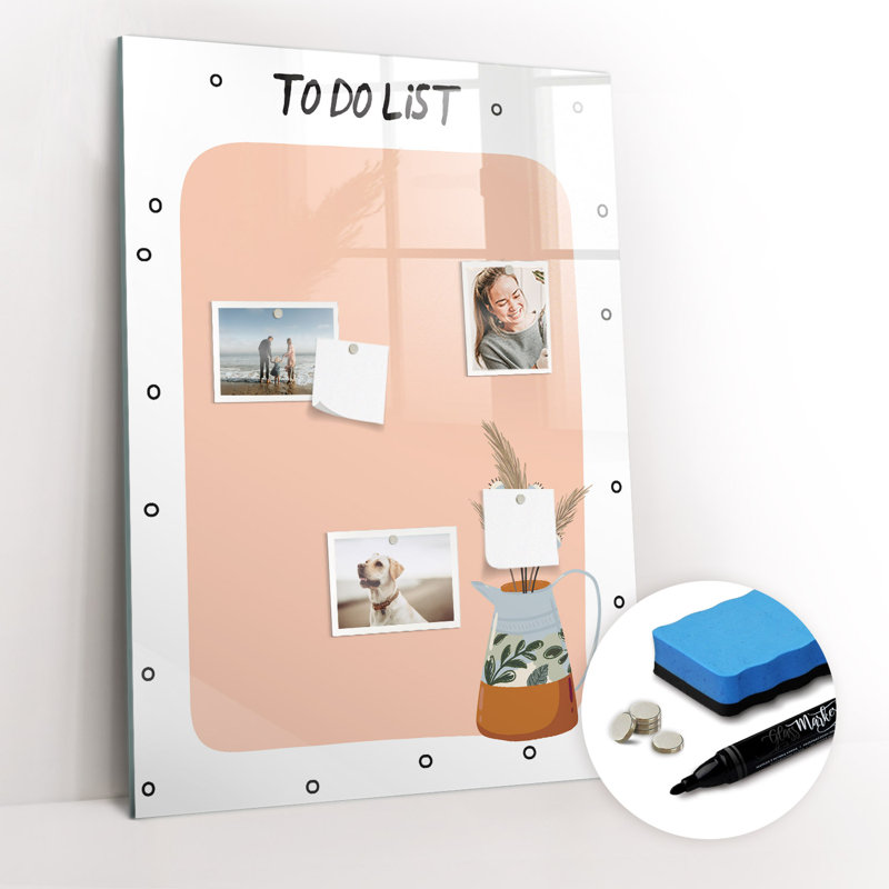 Magnetic Glass Photo Memo Board