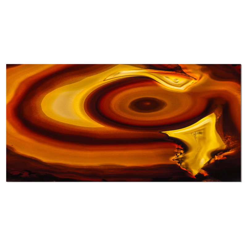 «Agate Geode Slice Macro», impression, H 16 po x l 32 po x P 1 po, Toile tendue