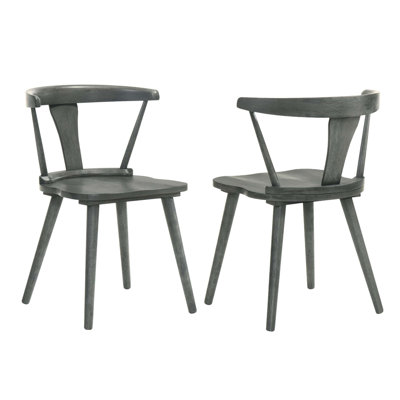 Ensemble de 2 chaises de salle à manger rustiques en bois massif, assemblage facile pour la cuisine et la salle à manger