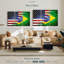 "USA Brésil" sur toile-1810080