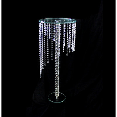 Glamorous Crystal Beaded Pedestal Display Stand