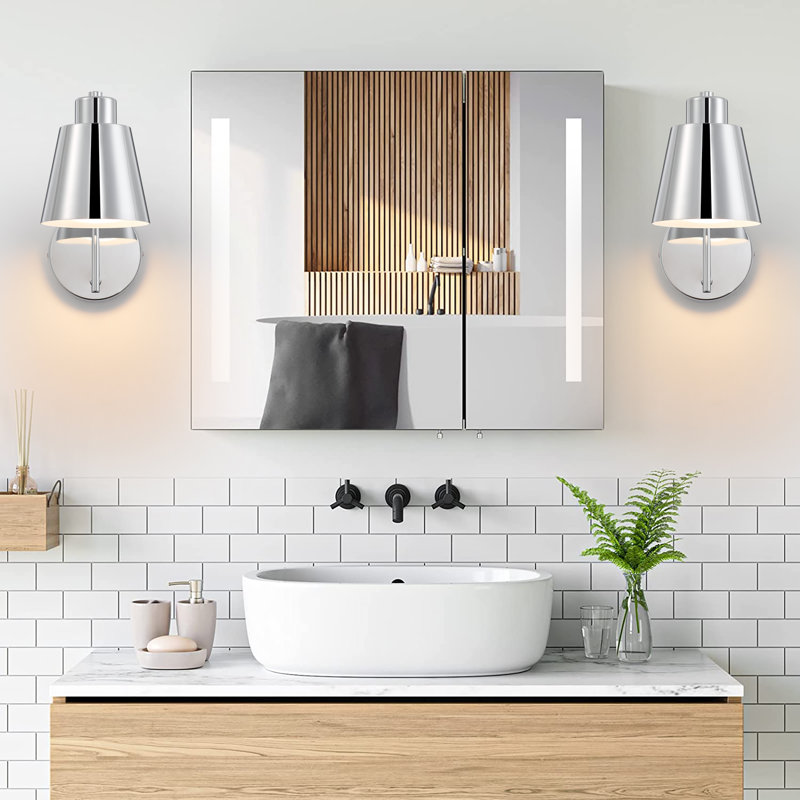 Cordless Rechargeable Battery Operated Swing Armed Wall Sconce With Remote Control Set Of 2 Chrome, Chrome