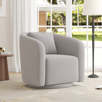 Bashar Upholstered Swivel Barrel Chair