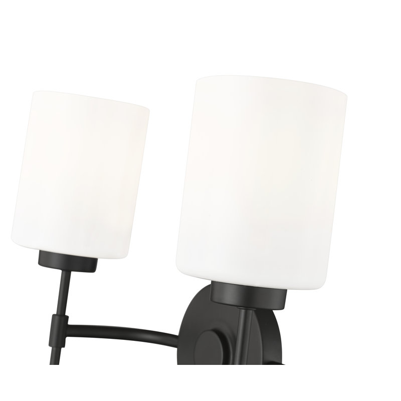 Meuble-lavabo 2 lumières 15,5 po Holleran , Noir mat