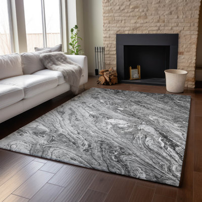 Premium Machine Washable Cerrito Gray Rug