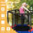 Gymax Hexagon Backyard Trampoline with Safety Enclosure