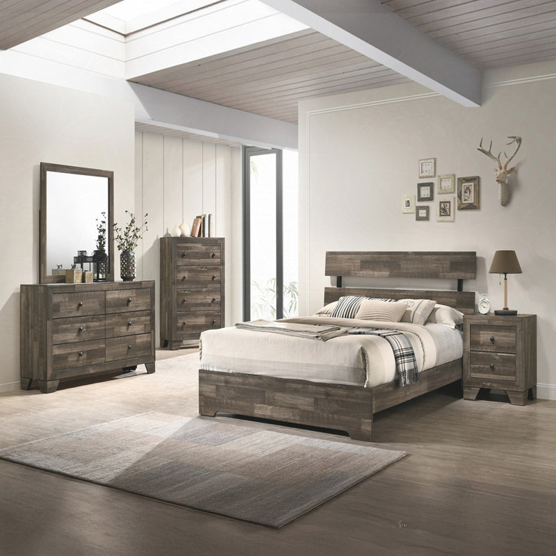Mobilier de chambre à coucher 1pc, Simple, Brun rustique