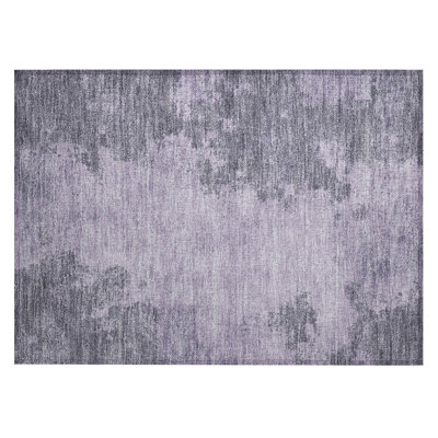 Machine Washable Indoor/Outdoor Xhevrie Purple Rug