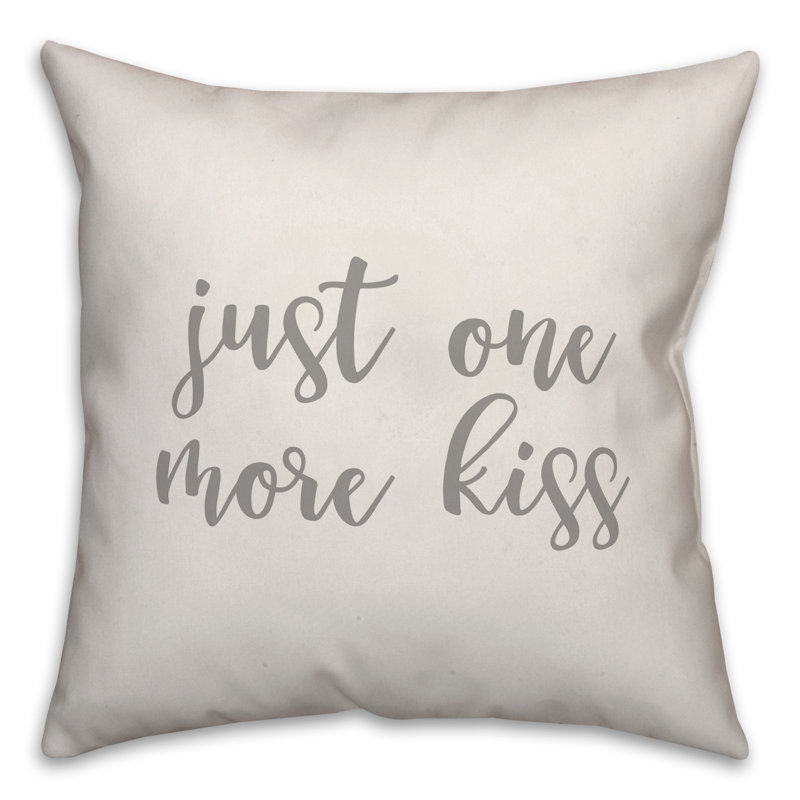  Coussin Just One More Kiss, Coussin et housse de coussin, Blanc