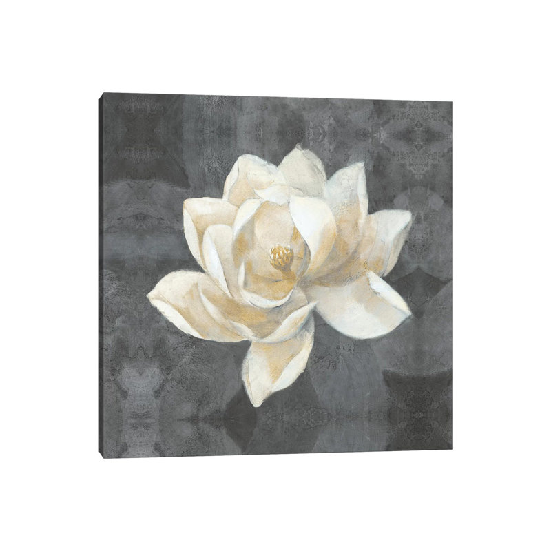 Majestic Magnolia 1 Piece Painting on Canvas, 30.48 cm H x 30.48 cm W, Wrapped Canvas