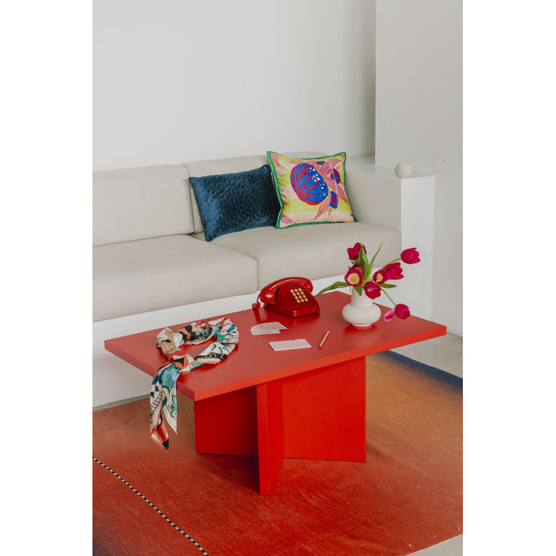 Blodwin 60 cm Rectangular Dining Table, Red Flame