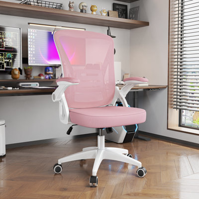 Chaise de bureau ergonomique en filet avec accoudoirs rabattables Norlene