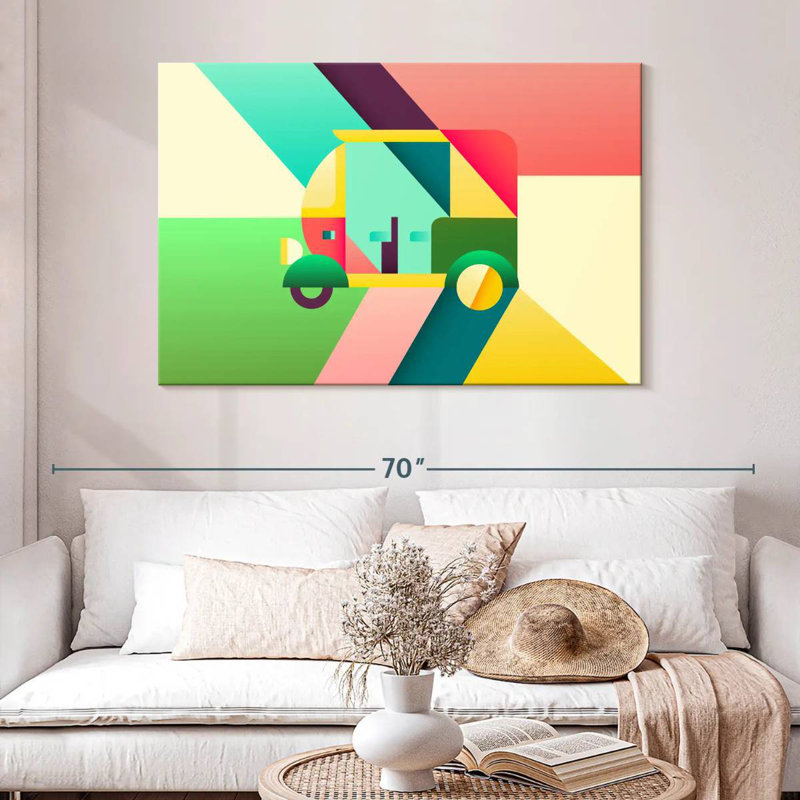 Mehar Abstract Rickshaw, 32" H x 48" W