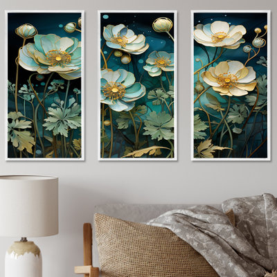 Meticulously Detailed Buttercups - Buttercups Wall Art Living Room Set