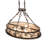 36" Long Winter Pine Oblong Inverted Pendant
