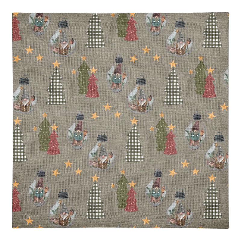Dmiya Cotton Twill No Pattern Square Napkin, Gray