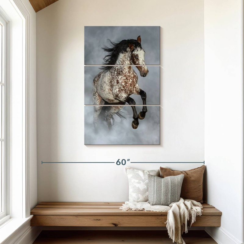Brampt brumeux Appaloosa, H 45 po x l 28 po