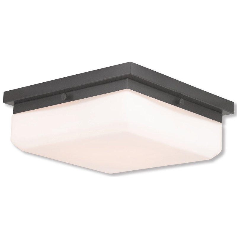 Cara Glass Flush Mount, English Bronze