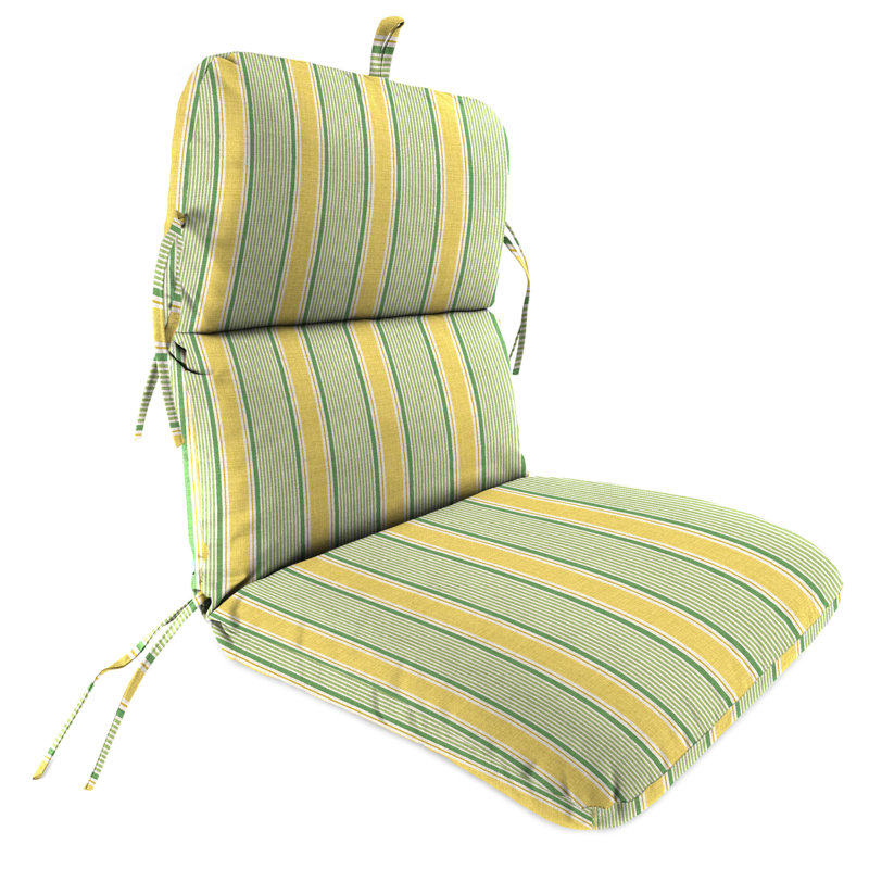 Coussin de chaise d'extérieur 22 "x 45" avec attaches et boucle, Corky rayé blé