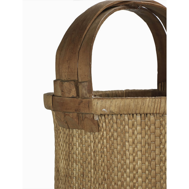 Panier à riz rétro en osier