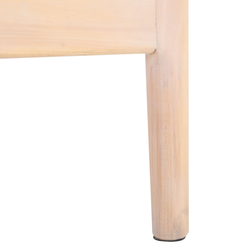 Caedon Gianni Rattan Upholstered Counter Stool, Natural/White Seat/Natural Frame
