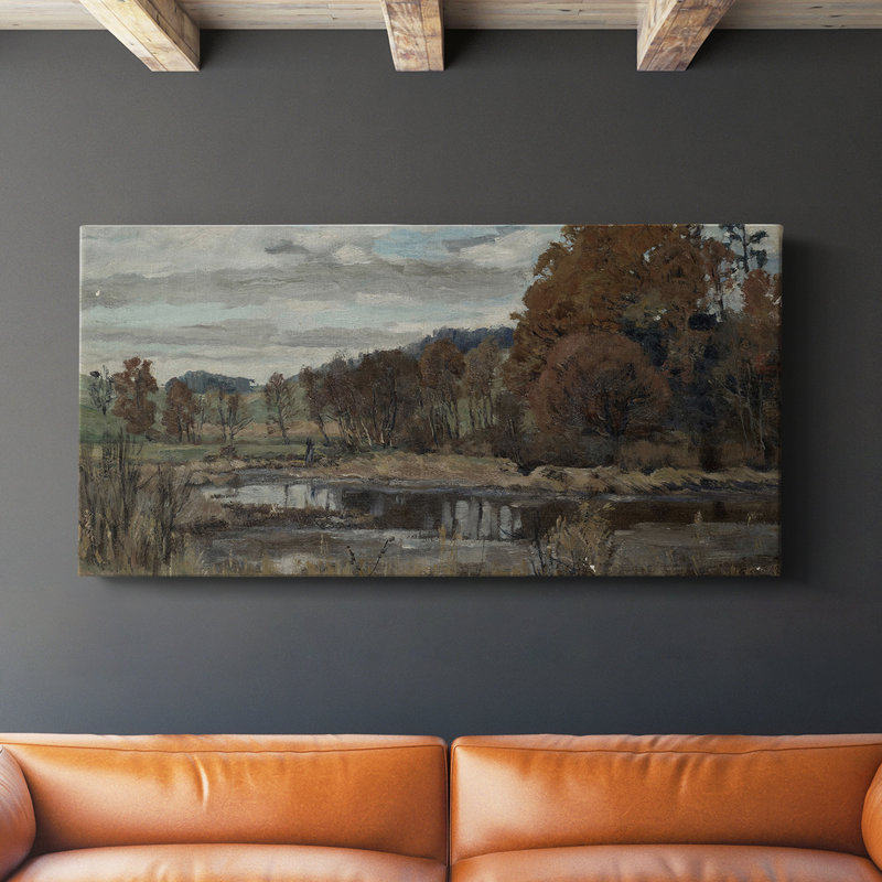 Série paysage - DCLXV III - Toile tendue avec châssis - Prêt à accrocher, H 20 po x l 40 po