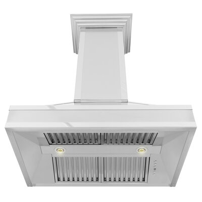 30"" Designer Series Wall Mount Range Hood in Fingerprint Resistant Stainless Steel with Mirror Accents () - ZLINE 655MR-30